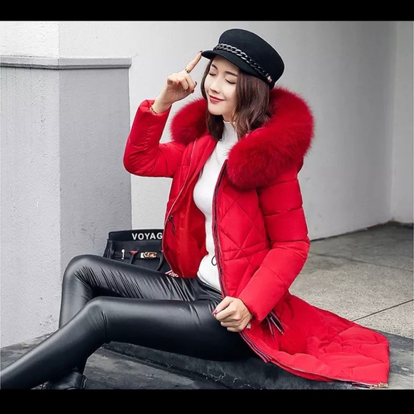 winter coatparka stitching slim longcoat for women - Picture 5 of 6